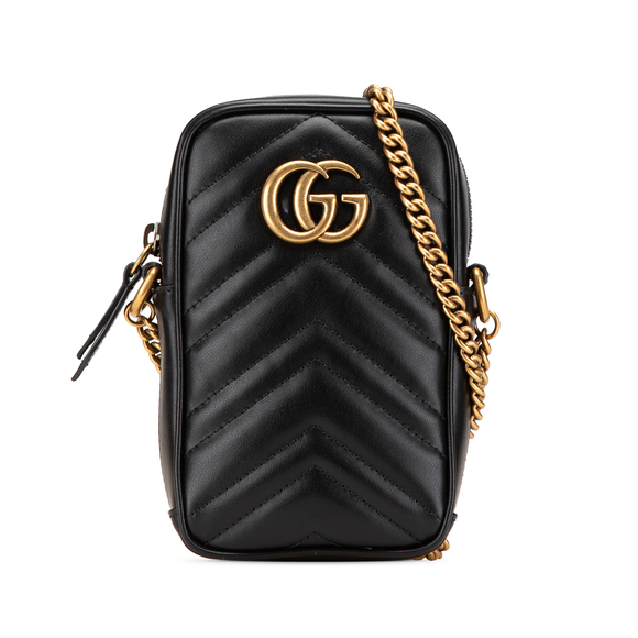 Pre-Loved Gucci Mini GG Marmont Matelasse Leather Crossbody - Picture 1 of 11